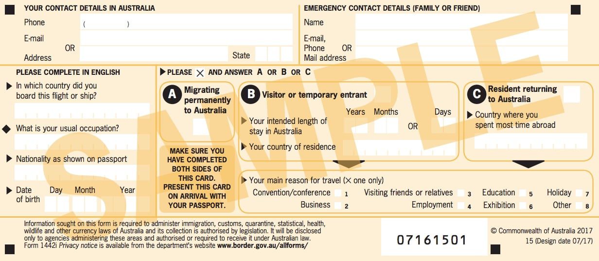 incomming passenger australia