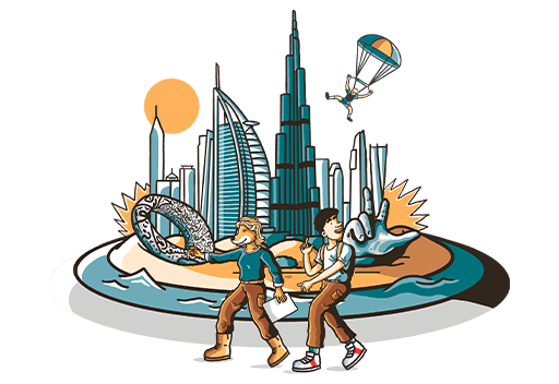 dubai ilustración isla