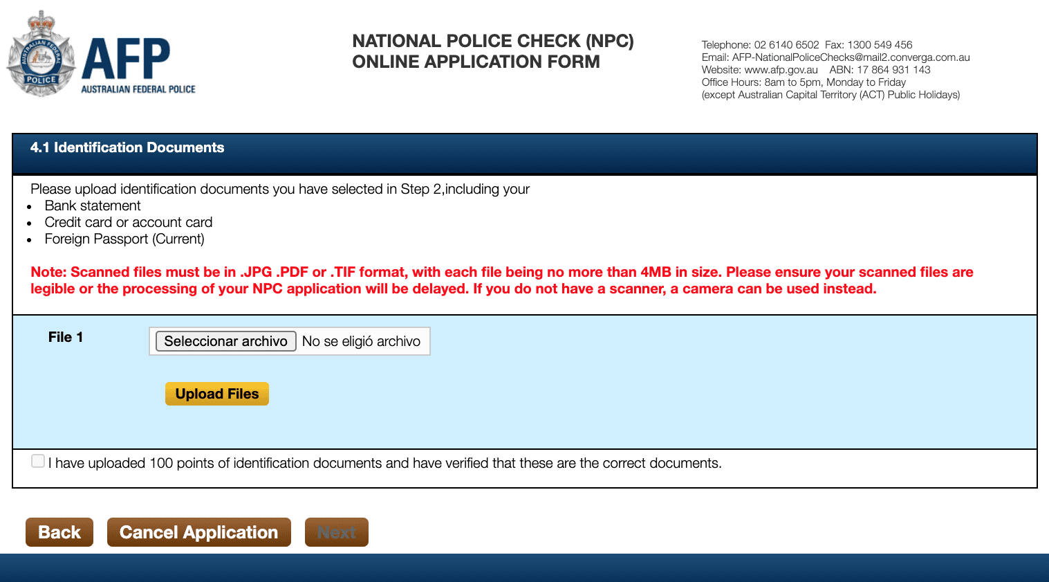police check en australia