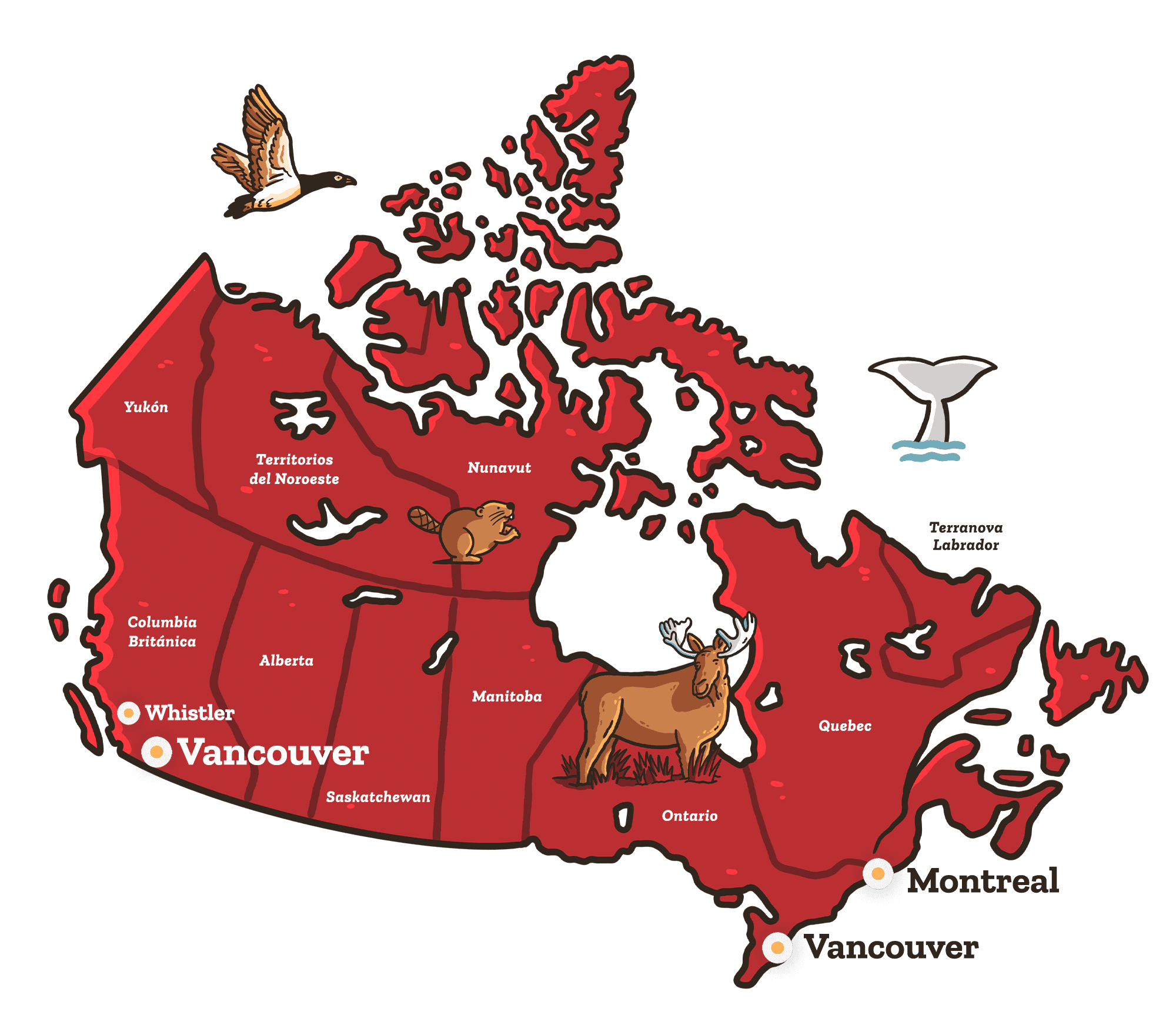 mapa canada ilus