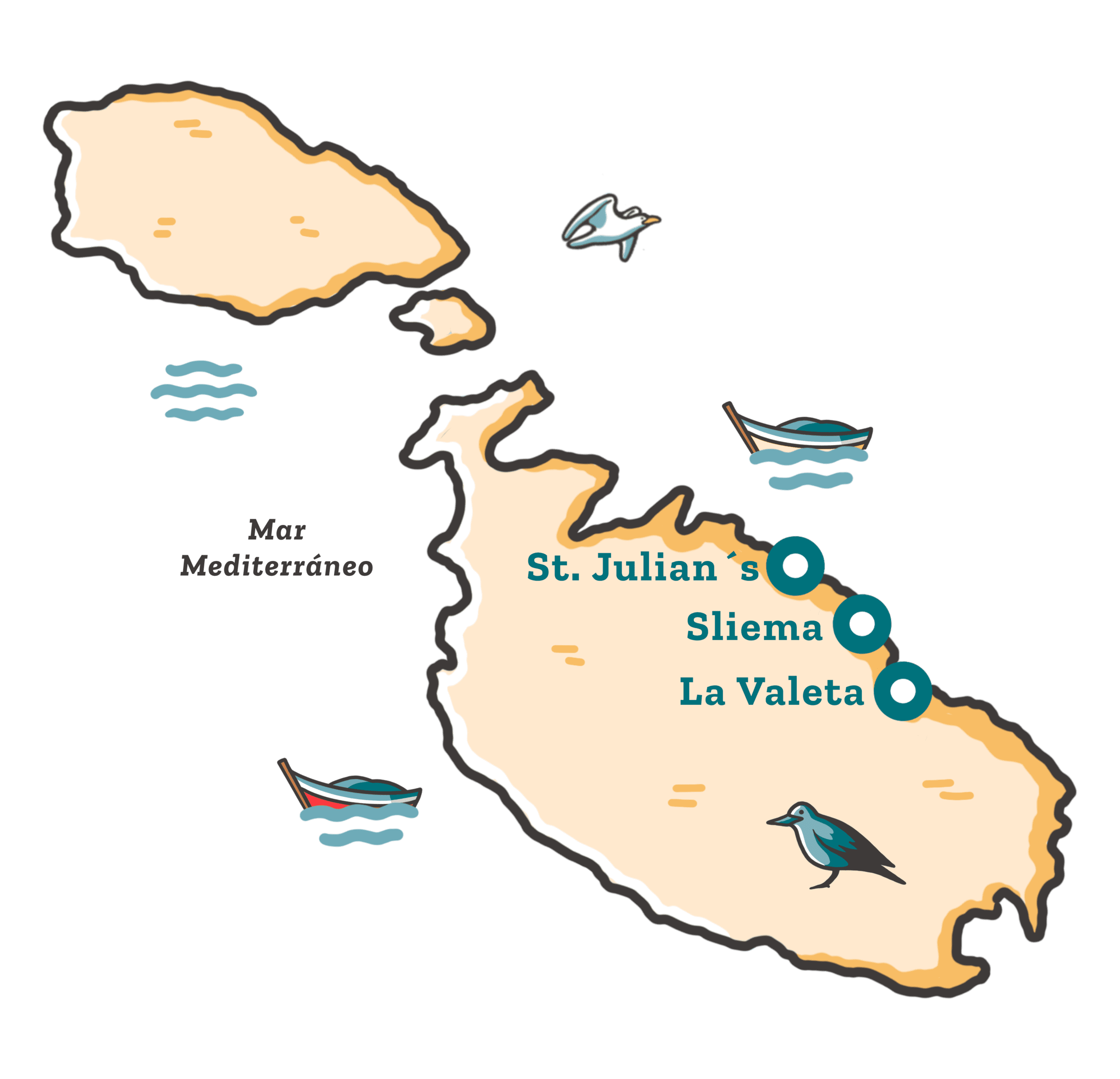 Mapa de Malta