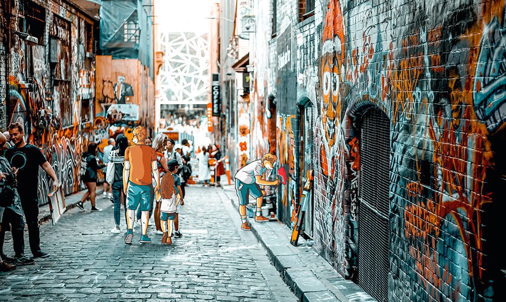 vivir en melbourne ilustrada